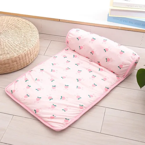 Cama refrescante para gatos y perros 2023, tapete refrescante para mascotas con almohada, portátil, lavable, manta refrescante para mascotas para el