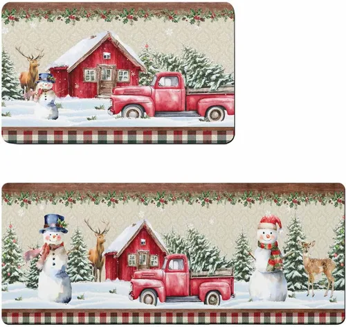 Tapete de baño de Navidad para bañera, antideslizante, de secado rápido y absorbente, de tierra de diatomeas, fregadero de cocina, lavable, muñeco