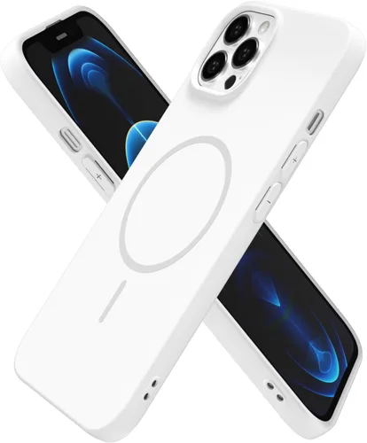 Miniatura 270 de oakxco Funda de silicona Mag Safe para iPhone 17 Pro Max, funda magnética delgada y fina compatible con carga inalámbrica MagSafe, bonita funda Negro
