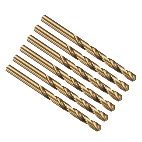 Miniatura 165 de PATIKIL Broca Jobber de 0.039 in, vástago recto M35 cobalto 5% acero de alta velocidad 135° acabado dorado para metal duro de acero inoxidable - 2