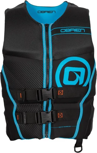 Miniatura 2 de O'Brien Chaleco salvavidas de neopreno Jr aprobado por USCG, 77-125 libras para lago, río, PWC, wakeboard Azul