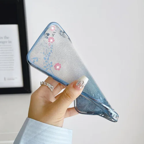 Miniatura 6 de Funda para Note 10, Galaxy Note 10 para mujer, cambio gradual con purpurina, cristal suave, TPU elegante, mariposa, floral, corazón, transparente