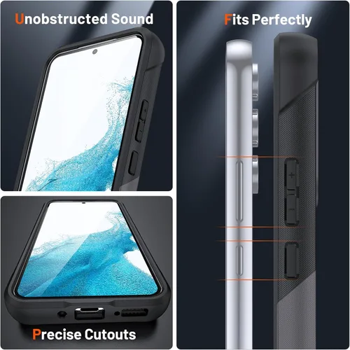 Miniatura 74 de Jeylly Compatible con Samsung Galaxy A22 5G Funda, Funda Samsung A22 5G con 2pcs protectores de pantalla de vidrio templado