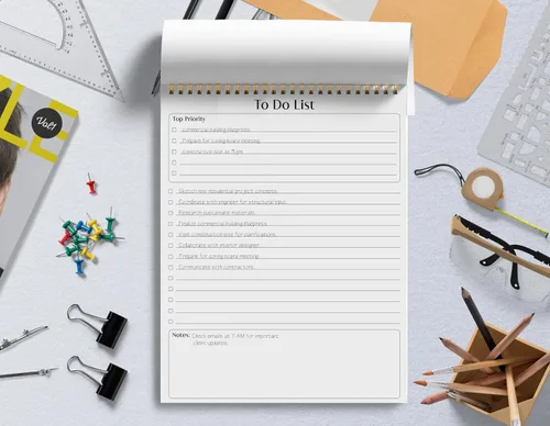 Miniatura 5 de Better Office Products To Do List Notepad, 8.5" x 11", Planning Note Pad, 50 Sheets, Double Wire Spiral, Daily Agenda Productivity Checklist