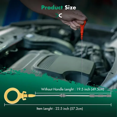 Miniatura 2 de SCITOO Varilla de medición de motor de aceite de 22.72 pulgadas para Audi A4 2005-2009, para Audi A4 Quattro 2005-2009