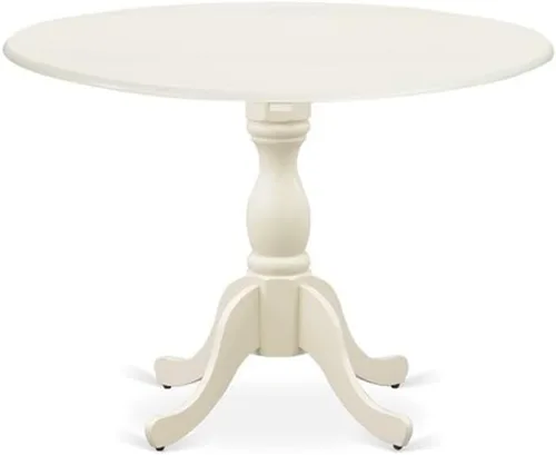 Miniatura 3 de East West Furniture El juego de habitación Dublin de 3 piezas contiene una mesa de comedor redonda con gotas y 2 sillas de asiento de madera, 42 x