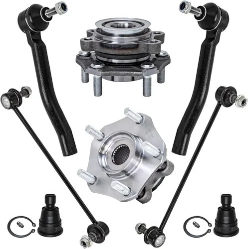 Miniatura 304 de Detroit Axle - Kit de nudillos de dirección delantera izquierda para Ford Edge Lincoln MKX 07-10, cojinete de rueda del lado del conductor, nudillo