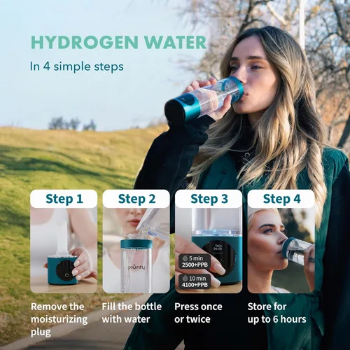 Miniatura 4 de Generador de Botella de Agua de Hidrógeno - Hasta 4100+ PPB - Tecnología SPE/PEM - Generador H2 Certificado - Sistema Portátil de Rendimiento