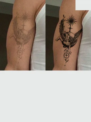 Miniatura 4 de Fallen Angel Juice Plant Ink - Tinta impermeable semipermanente y duradera, 2 semanas, calcomanías temporales de tatuajes para hombres y mujeres