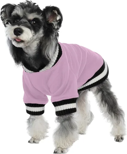 Miniatura 26 de FUAMEY Sudadera con capucha para perro - Suéter de forro polar para mascotas cálido de invierno, suave, lindo suéter azul para perrito, niño o niña