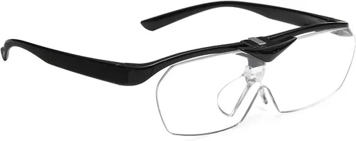 OKH Lupas, aumento del 160%, lente abatible hacia abajo, lentes de lupa manos libres para trabajo cercano, lectura, costura, manualidades,