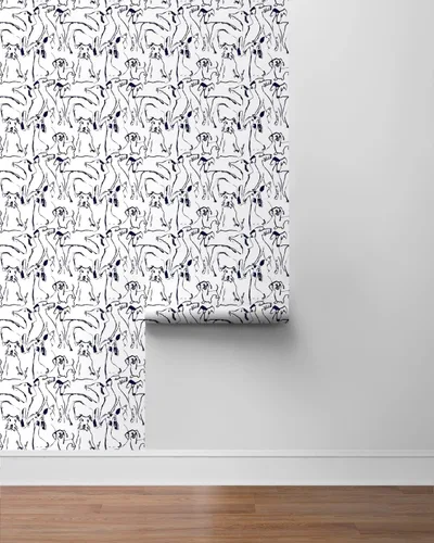 Miniatura 6 de Surface Style Papel tapiz autoadhesivo con diseño de garabatos de perro, negro/blanco