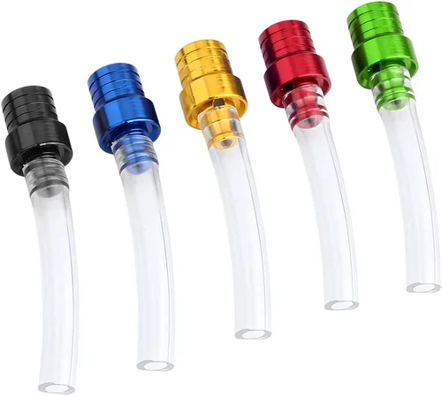 5 tapas de ventilación para tanque de combustible de motocicleta, manguera de tubo de respiración bidireccional para ahorrar combustible, tubo de