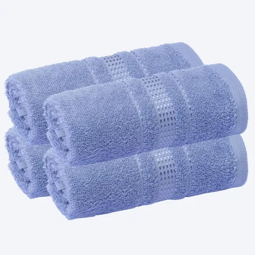 Miniatura 14 de Melissa Linen Toallas de Punta de Dedos Paquete de 4, 100% Algodón Turco, Toallas de Mano Pequeñas para Cuerpo y Cara, 12 x 18 pulgadas, Suaves
