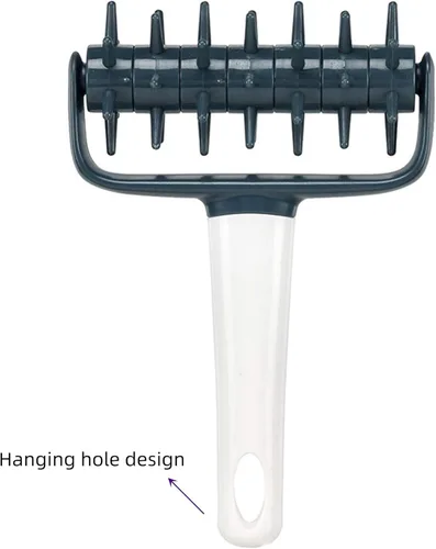 Miniatura 5 de Rodillo para masa de pizza, asesino de burbujas y ampollas, ahorrador de tiempo para hacer pizza en casa y cocina, accesorio de herramienta de Gris