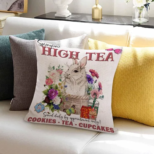 Miniatura 28 de Divertidas fundas de almohada de gnomo de Pascua, huevos de Pascua, zanahorias, divertidas fundas de almohada de 16 x 16 pulgadas, decoración