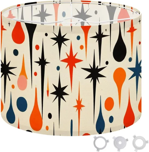 Miniatura 20 de Lamp shades for Table Lamps Boho Abstract Terracotta Orange Texture Foliage Light Shade Subtle Medium Drum Lamp Shades 13''W x 10''H Replacement