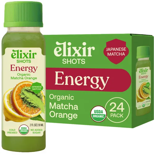 Miniatura 11 de Elixir Shots Energy Wellness Shot con ingredientes 100% orgánicos, matcha, naranja, menta, vinagre de sidra de manzana, prensado en frío, sin