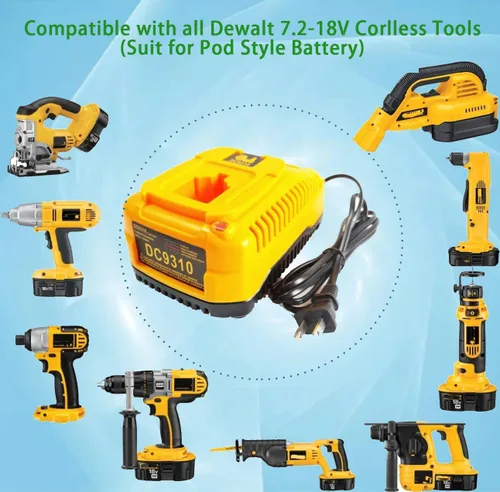 Miniatura 2 de DC9310 Reemplazar el cargador de batería DEWALT 18V DC9310 DC 9320 DC 9319 DW9226 DW9118 DW9116 para cargar Dewalt NiCad NiMh batería DC9096 DC9098