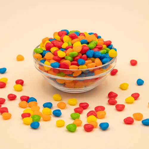Miniatura 6 de Mini Candy Hearts Bolsa de 1 libra Caramelo duro de sabores de frutas surtidos Corazones de arcoíris para bufés de dulces, aperitivos