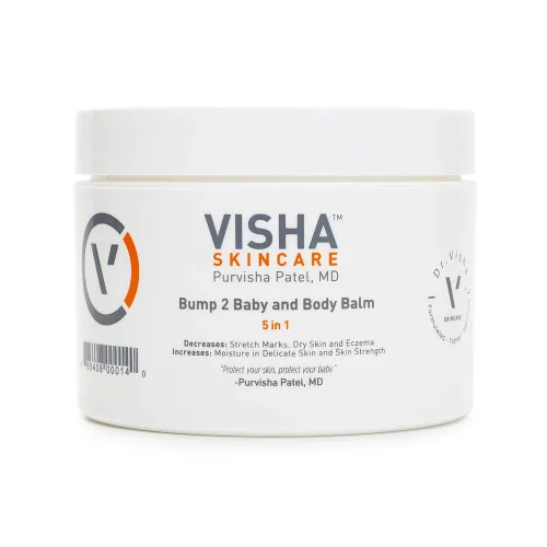 Visha Skincare Bump 2 Baby Body Balm | Alivia la piel seca y el eccema | Previene las estrías | Fortalece la piel | Crema corporal para pieles