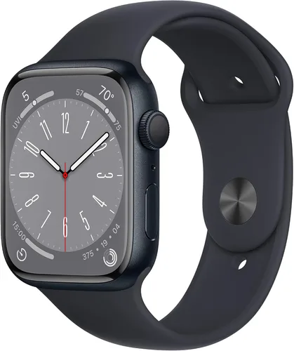 Miniatura 8 de Apple Watch Series 8 [GPS 41mm] Reloj inteligente con caja de aluminio medianoche y correa deportiva medianoche - S/M. Rastreador de actividad