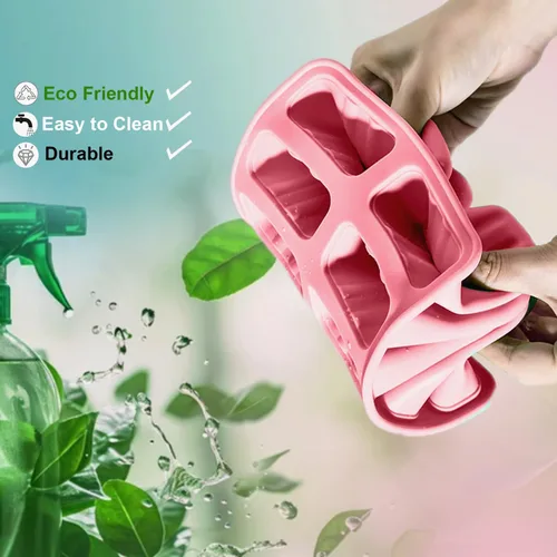 Miniatura 5 de Moldes de silicona para paletas, 10 moldes para hacer paletas de hielo con 10 palos reutilizables, cepillo de limpieza y embudo, moldes caseros