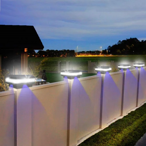 Miniatura 5 de FVTLED Luces solares para exteriores, 52 LED de alto brillo, 6000 K, blanco, IP65, impermeable, para postes de madera de 4 x 4, 5 x 5, 6 x 6