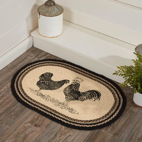 Miniatura 9 de VHC Brands Sawyer Mill - Tapete pequeño de yute medio círculo, color liso, para entrada y cocina, tapete antideslizante de 16.5 x 33 pulgadas (vaca)