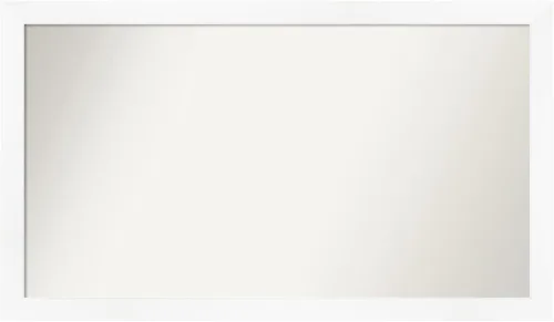 Miniatura 360 de Amanti Art Espejo de baño blanco para sobre el fregadero, 24 x 24 pulgadas, hecho a medida, espejo de tocador cuadrado blanco estrecho, marco
