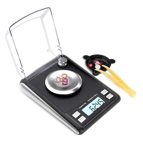 Miniatura 7 de Fuzion Báscula miligramos de 50/0.00 oz, escala de mg con peso cal de 0.71 oz, microescala, báscula de polvo para recargar