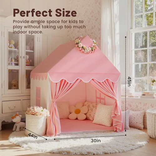 Miniatura 2 de Tienda de campaña para niños y niñas, gran casa de juegos de hadas para niños, castillo de princesa, tienda de campaña, juguetes de regalo