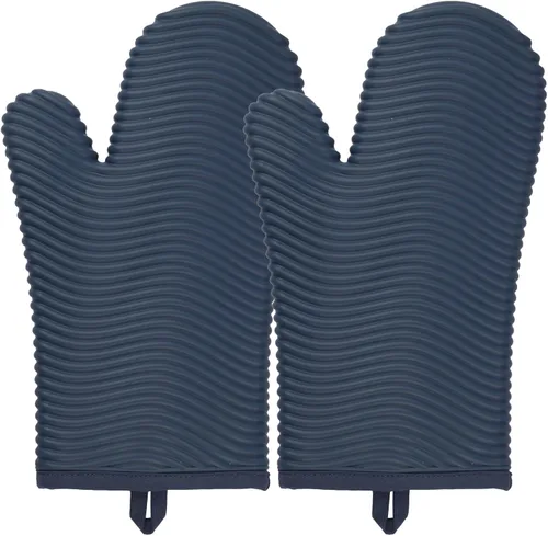 Miniatura 10 de YUTAT Silicone Oven Mitts,Heat Resistant 500F Kitchen Mitts 2PCS,Waterproof Cooking Gloves with Soft Polyester Filling for Kitchen Cooking Baking