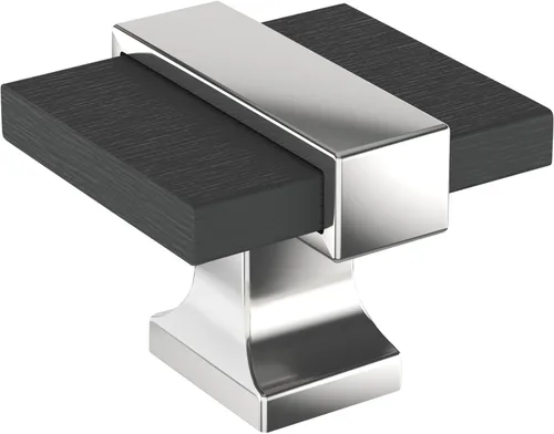 Miniatura 10 de Amerock Perilla de gabinete Oro cepillado/níquel satinado 35 mm de longitud Overton 1 paquete Perilla para cajón Herrajes para gabinete