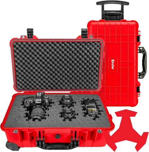 Miniatura 11 de Eylar Estuche rígido de 22 pulgadas con rodillo de mano con espuma Ragar XP Crosslink reconfigurable y reutilizable, impermeable, a prueba de golpes