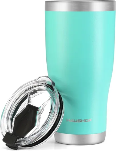 Miniatura 11 de HAUSHOF - Vaso de 30 onzas de acero inoxidable con aislamiento al vacío, taza de café, vaso de viaje de doble pared con tapa, perfecto para bebidas