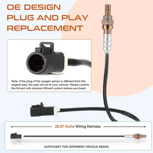 Miniatura 4 de Sensor de oxígeno 15717 Sensor O2 aguas arriba aguas abajo compatible con Ford F-150 F250 F350 Ranger Escape Explorer Mustang Foucs Expedition Mazda