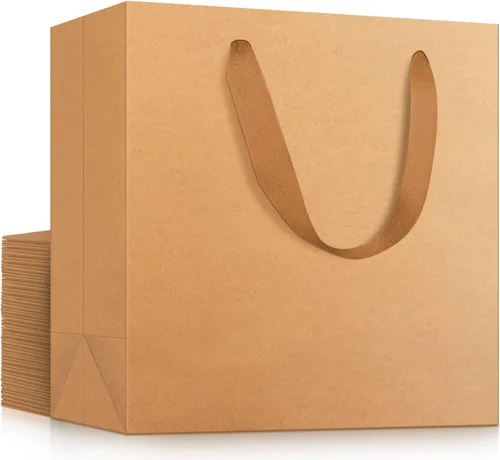 Miniatura 54 de EUSOAR Bolsas de Regalo Grandes Azul Marino, Paquete de 25 - Bolsas de Papel de Compras de 12.5"x4.5"x11" con Asas para Negocios, Manualidades