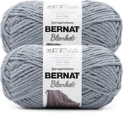 Miniatura 85 de Bernat - Estambre para mantas súper esponjoso acrílico, 2 paquetes de 300g/10.5 onzas, #6, chenilla gruesa de peso pesado para tejer y crochet