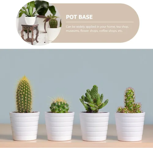 Miniatura 6 de Soporte de madera para plantas, soporte de exhibición para macetas, base para suculentas, mini taburete para interior y exterior, patio, balcón