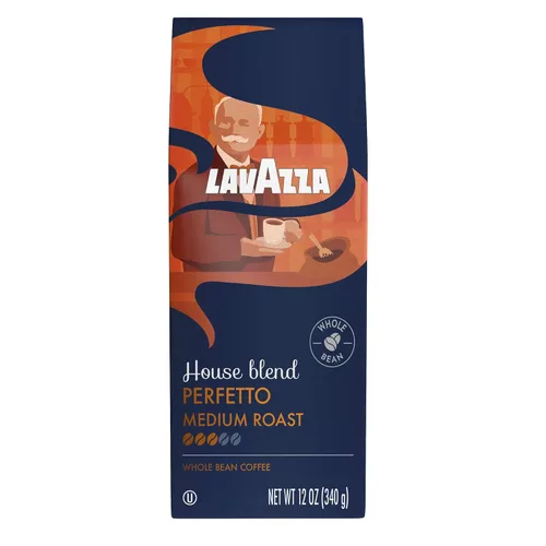 Miniatura 3 de Lavazza House Blend Perfetto - Bolsa de café en grano entero de 12 onzas, tostado medio, cuerpo completo, intensidad 3/5, 100% arábica, ideal