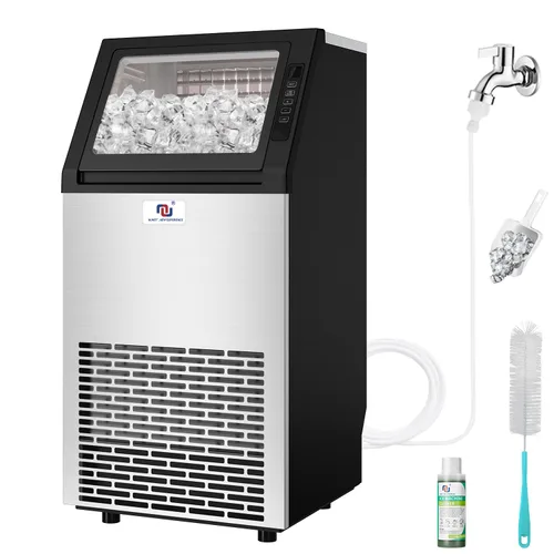 Miniatura 8 de NUNET Máquina de Hielo Portátil 3 en 1 Dispensador de Agua de Encimera Máquina de Hielo Incorporada 44 libras de Hielo Diario Carga Superior