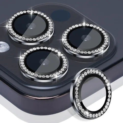 Miniatura 10 de Protector de lente de cámara para iPhone 15 Pro Max, protector de lente de vidrio templado con anillo de aleación de aluminio, compatible con iPhone