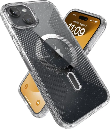 Miniatura 8 de Speck Funda transparente para iPhone 15 Pro Max, protección contra caídas, resistente a los arañazos, no se amarillea, funda para teléfono de 6.7