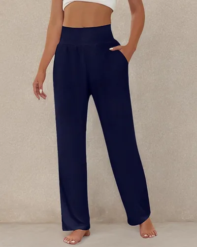 Miniatura 7 de Neer - Conjunto de 3 pantalones de yoga de pierna ancha para mujer - Pantalones deportivos cómodos, holgados, de cintura alta y casuales