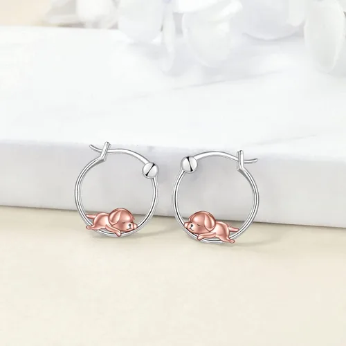 Miniatura 59 de VONALA Bonitos aretes de aro de plata de ley 925, regalos de cumpleaños para mujer