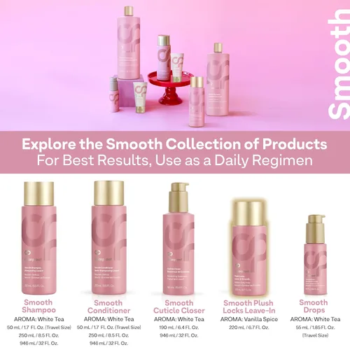 Miniatura 9 de Colorproof Plush Locks Leave-In Smooth Loción suavizante antiencrespamiento con aroma a vainilla Protección avanzada contra el calor Añade