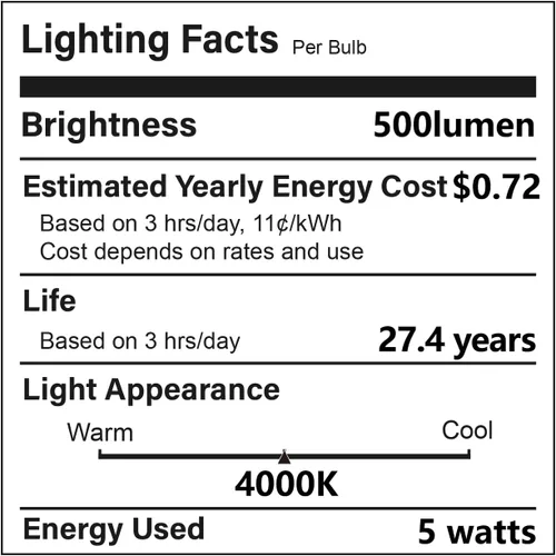Miniatura 9 de Paquete de 8 bombillas LED para baño, luz nocturna blanca natural de 4000K, luces para espejo de maquillaje no regulables para dormitorio, base