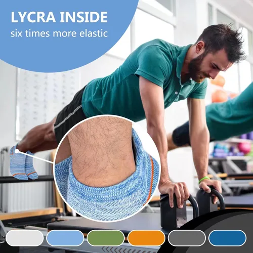 Miniatura 3 de Calcetines de yoga, antideslizantes, antideslizantes, con gel de agarre para el hogar, hospital, yoga, pilates, barras, ancianos