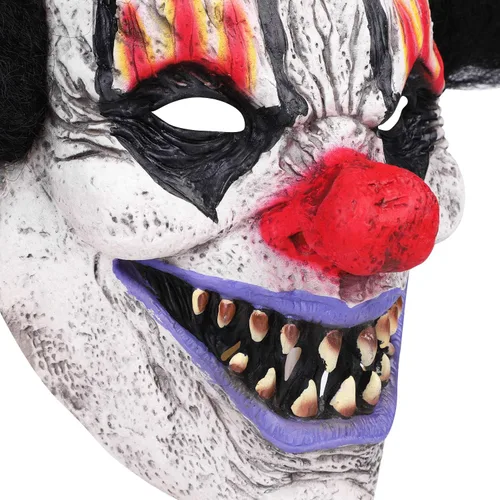 Miniatura 4 de Máscara de payaso de terror, máscara de payaso malvado de miedo, disfraz de Halloween, espeluznante diablo, zombi, fantasma, mueca de fantasma